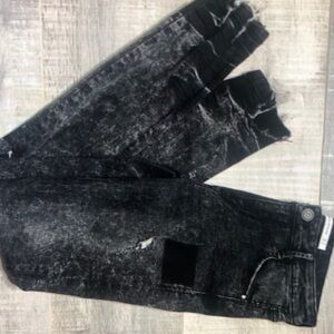 Sale Zara trafaluc black wash distressed patch